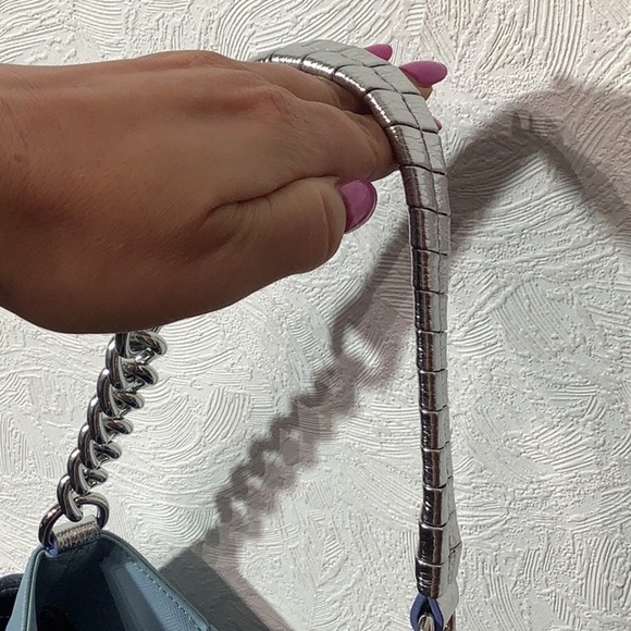 Simply Vera VERA WANG - shoulder bag - baby blue gray - silver chain strap - Picture 5 of 5